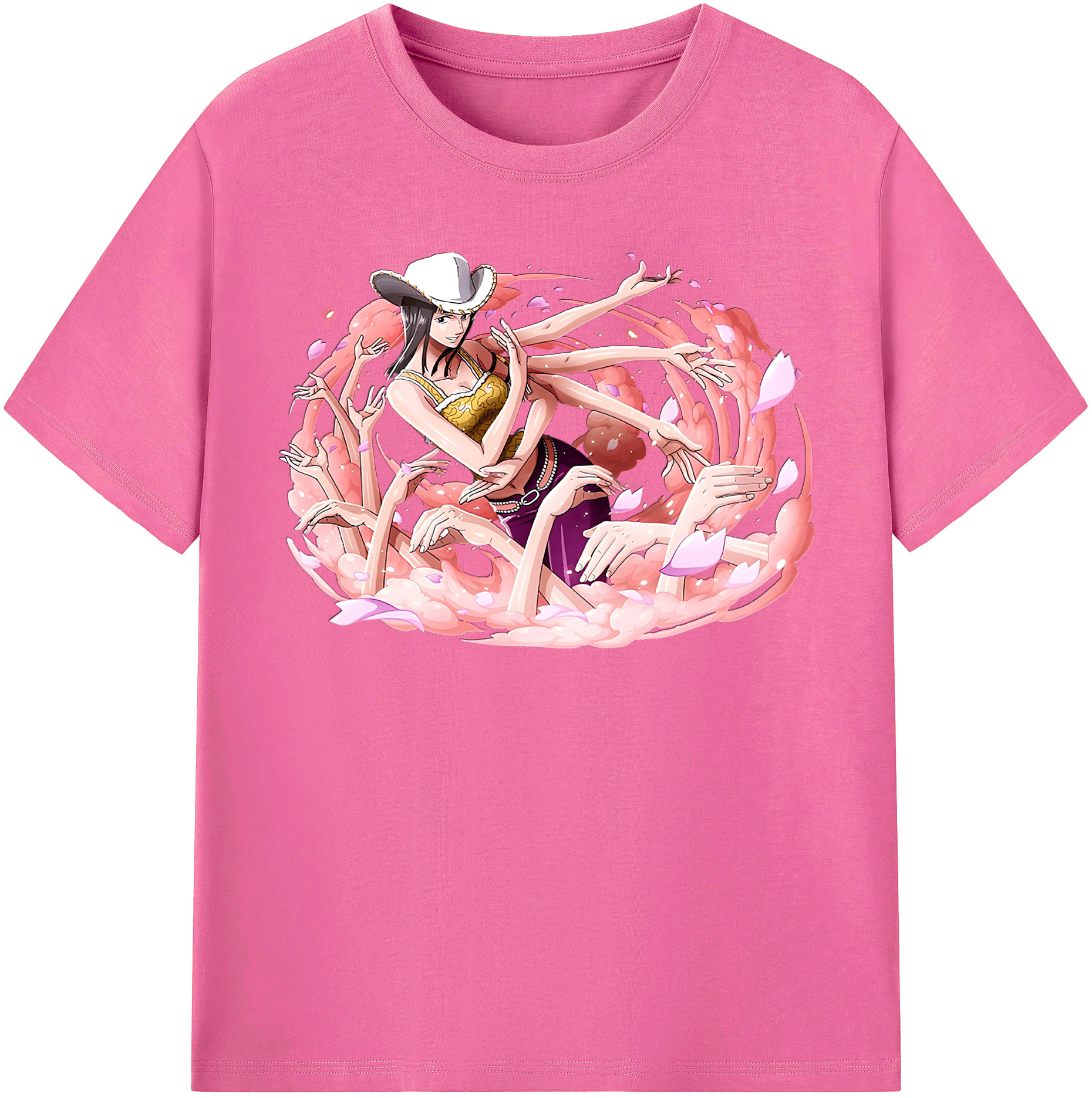ワンピース ニコ・ロビン ONE PIECE Nico Robin レディースカジュアルプリントTシャツ（綿100％）